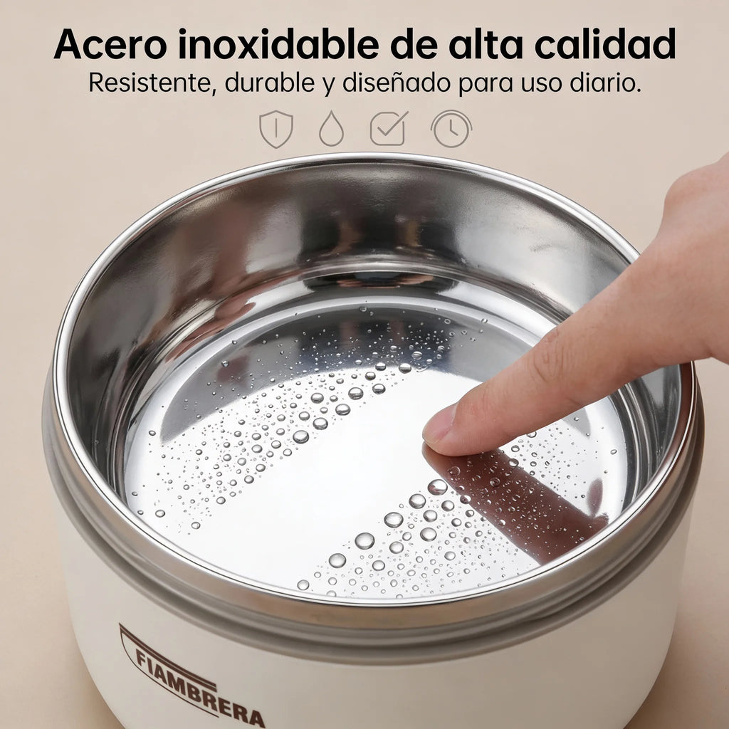 Lonchera con 4 Recipientes Térmicos - Tu Comida Caliente y Sin Derrames