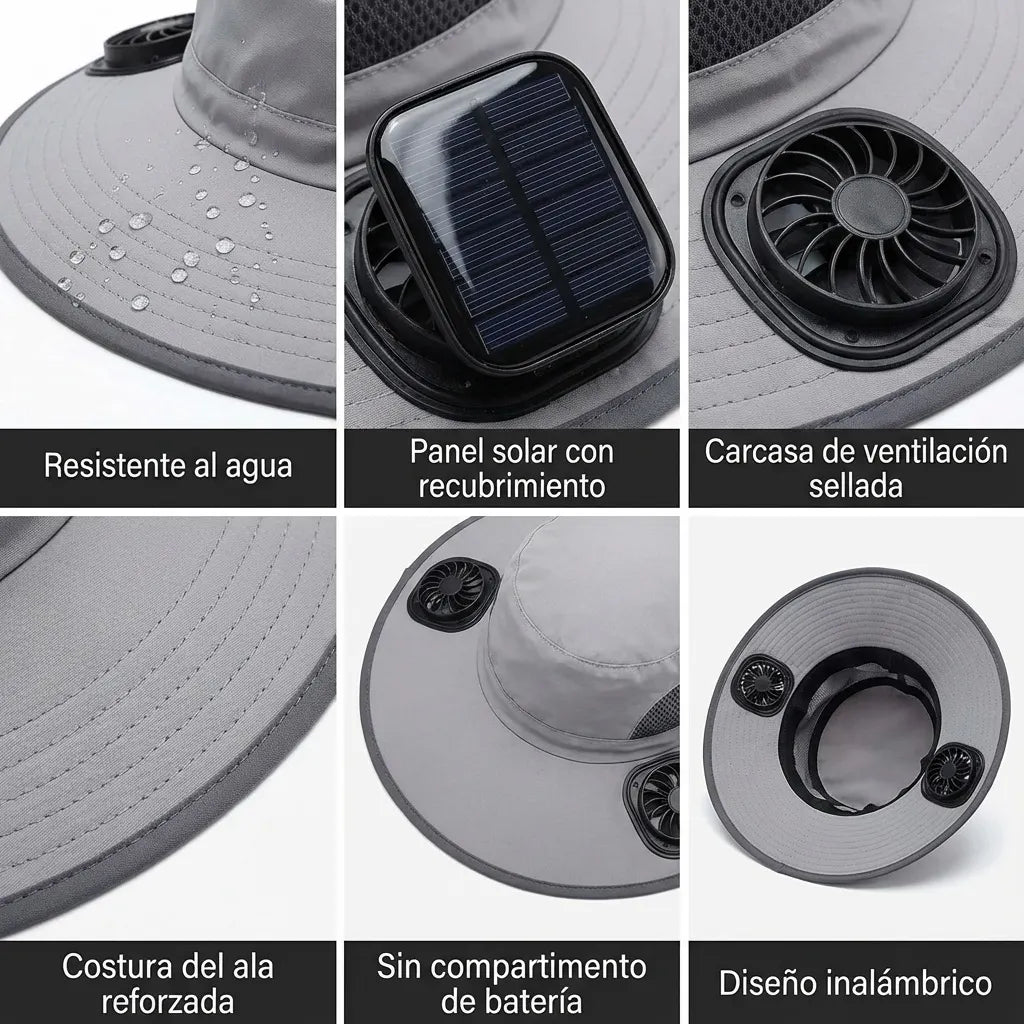 Sombrero Refrescante - Carga con Energía Solar