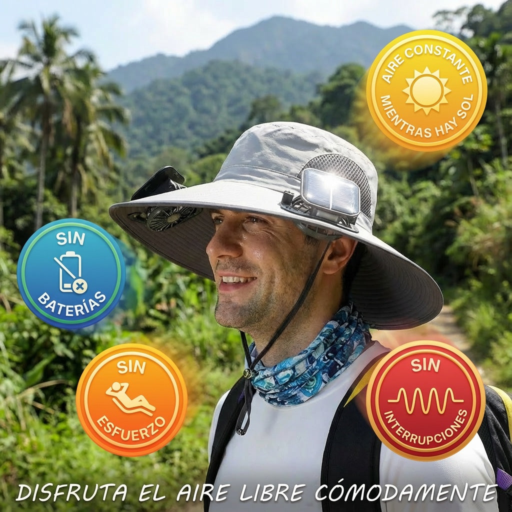 Sombrero Refrescante - Carga con Energía Solar